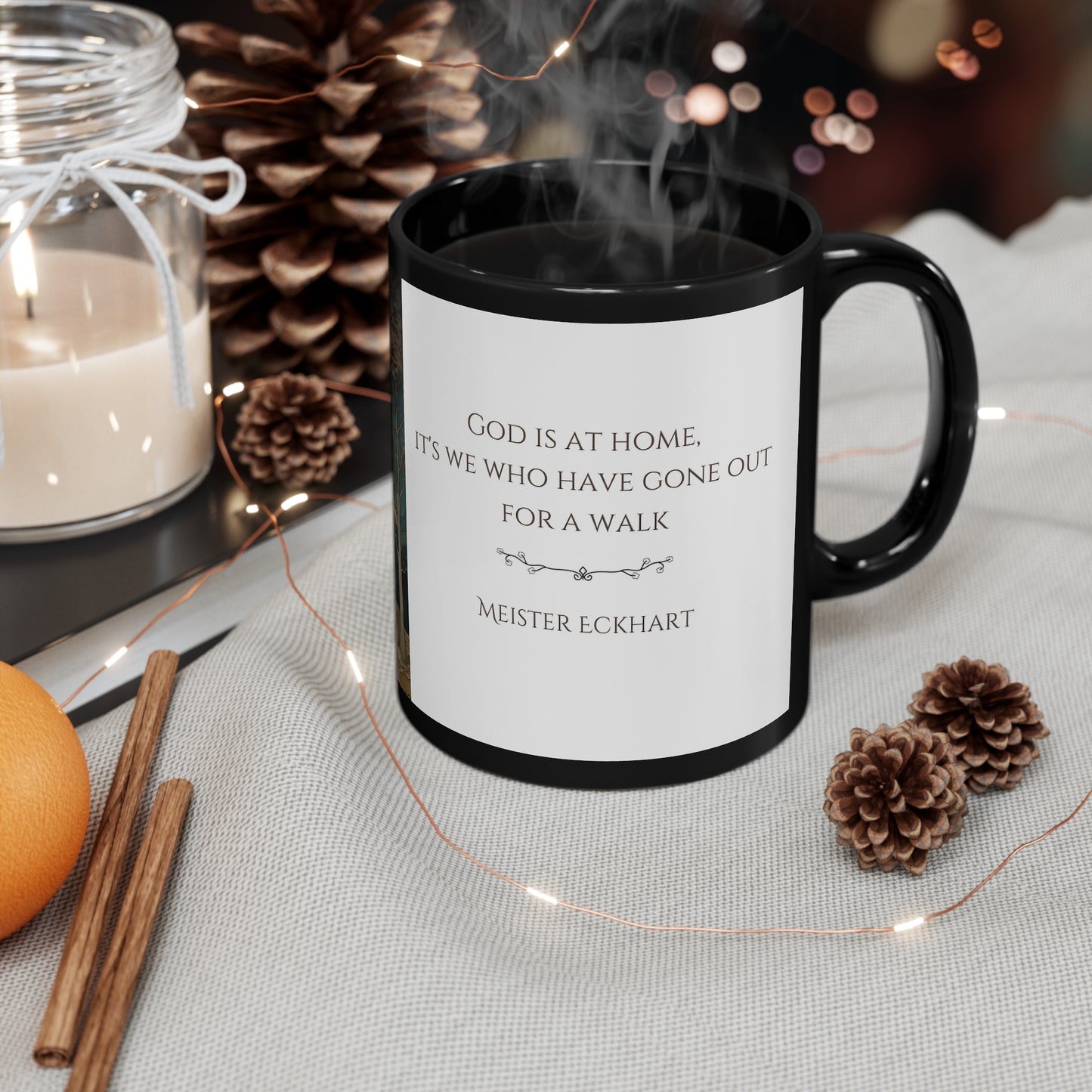 God Is At Home. - 11oz Black Mug