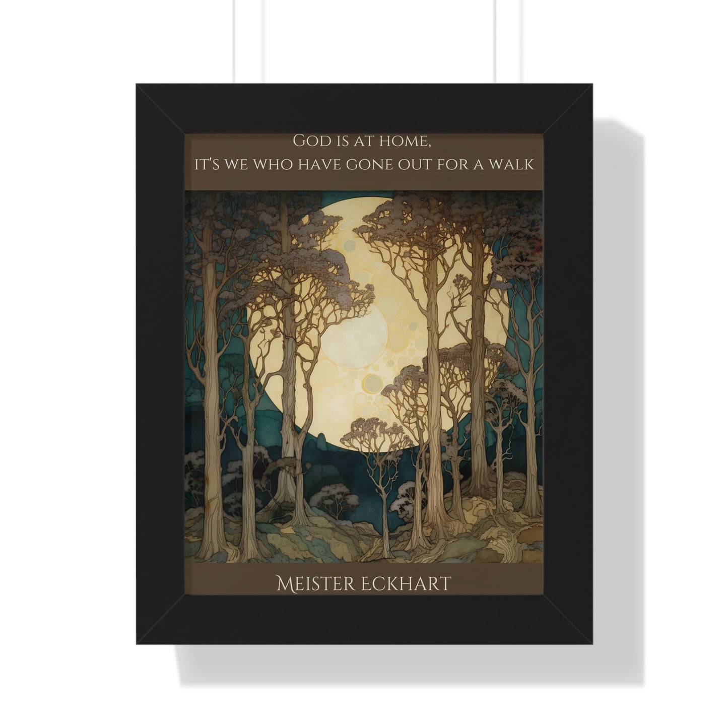 God Is At Home - Framed Vertical Poster