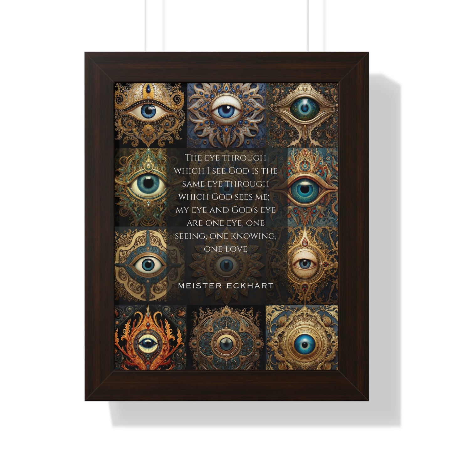 The Eye Through Which I See God - Framed Vertical Poster