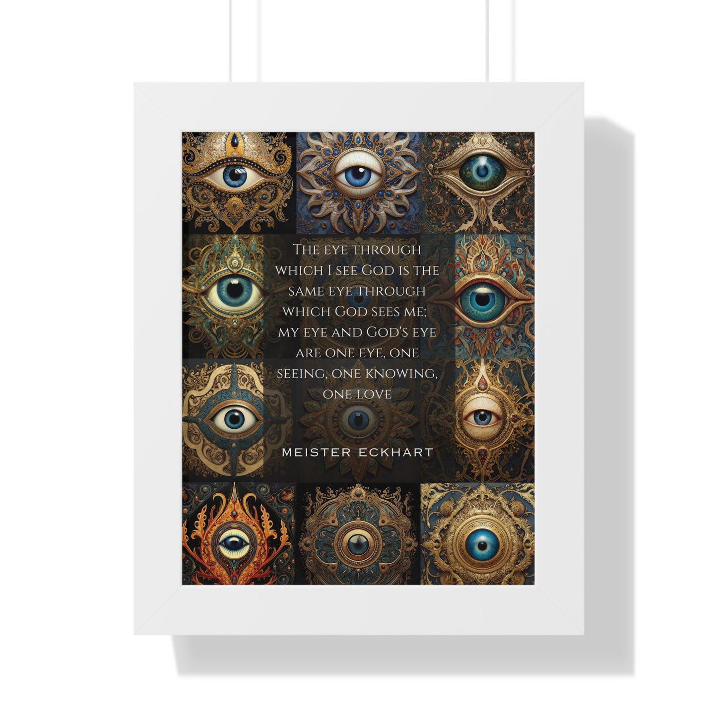 The Eye Through Which I See God - Framed Vertical Poster