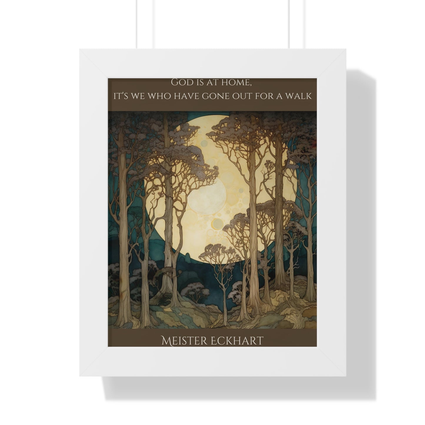 God Is At Home - Framed Vertical Poster