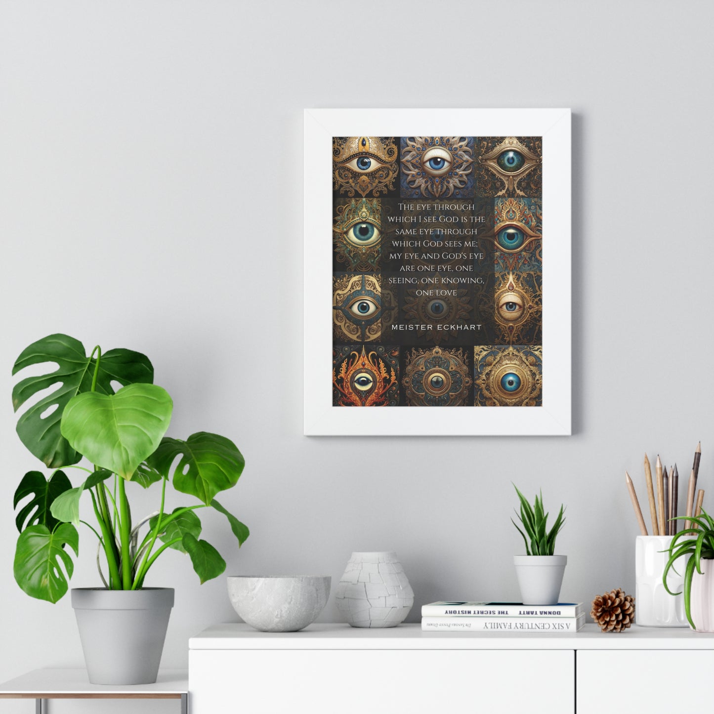 The Eye Through Which I See God - Framed Vertical Poster