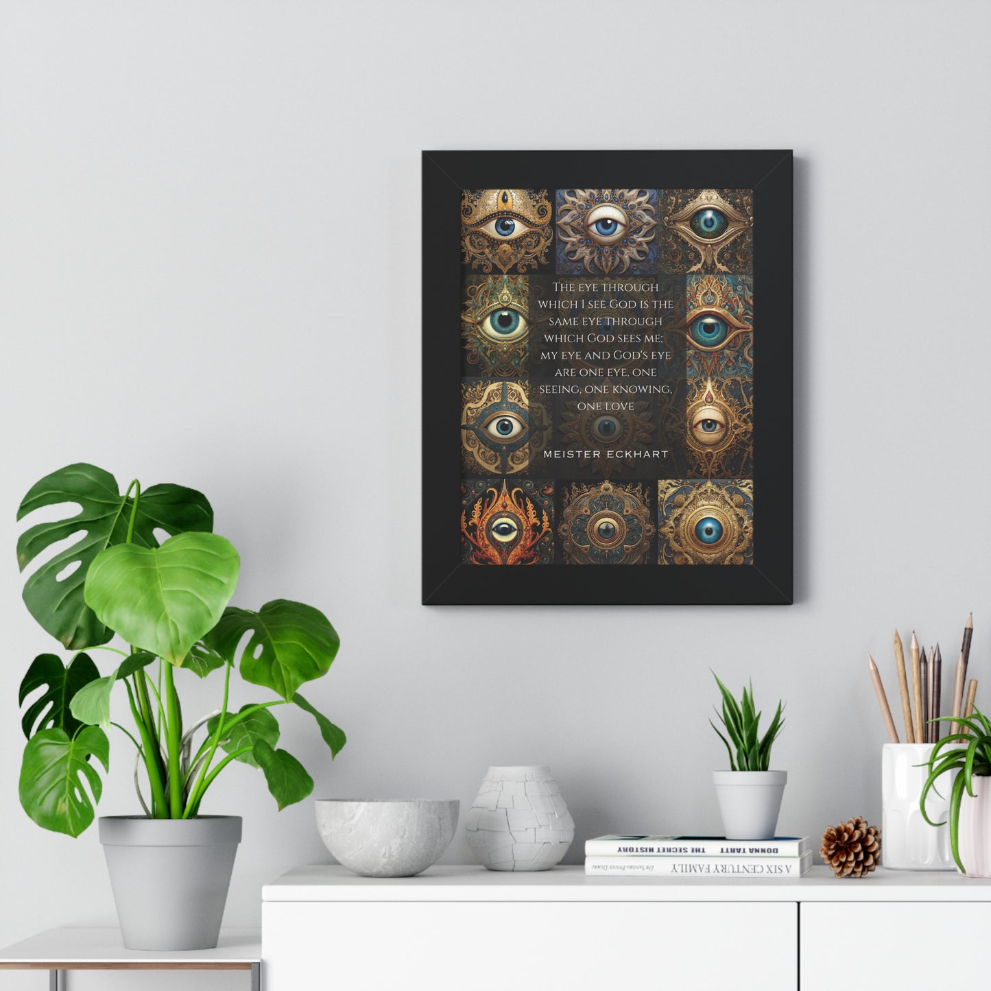 The Eye Through Which I See God - Framed Vertical Poster