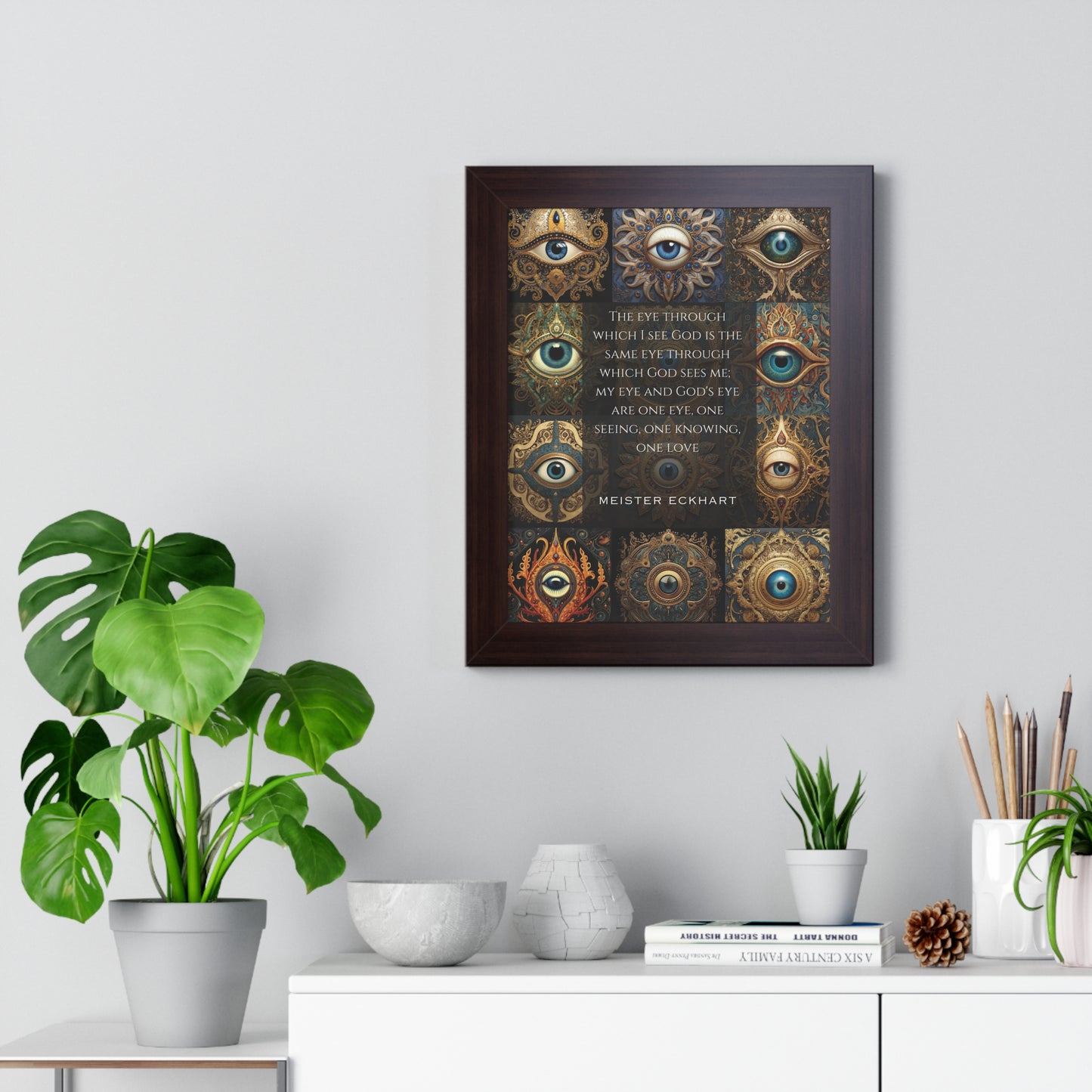 The Eye Through Which I See God - Framed Vertical Poster