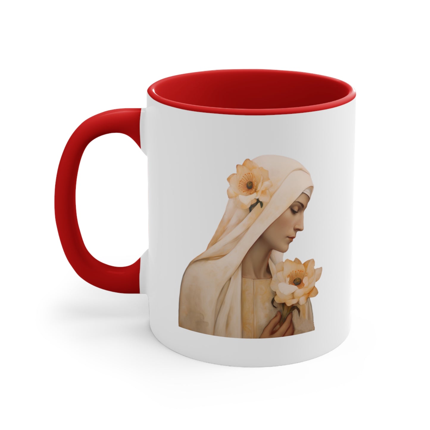 Saint Catherine of Siena Divine Inspiration Mug with Color Inside